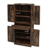 SKRAN 4 Door Storage Cabinet with 1 Drawer and with 4 Adjustable Inner Shelves, Natural Rattan Furniture for Living Room, Bedroom, Nursery - 4 of 4