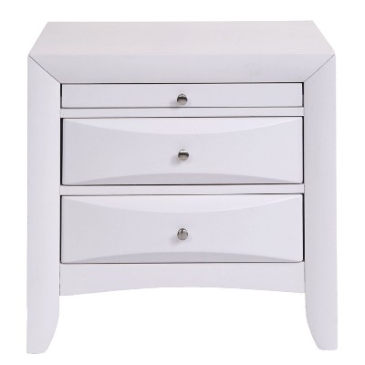 NicBex 26.5"Wide Nightstand with 2 Drawers Modern Side Table with Pull-Out Top Tray for Bedroom,Living Room