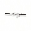 2mm Black or Brown Necklace with Silver Clasp Fashionable, Exquisite and High-end, Suitable for Women To Wear - 3 of 4