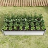 Bencmate Planters U Shape Large Garden Bed Outdoor Metal Raised Planter Bed for for Plants, Vegetables, Flowers, Gray, 70.87"*35.83"*11.81" - 2 of 4