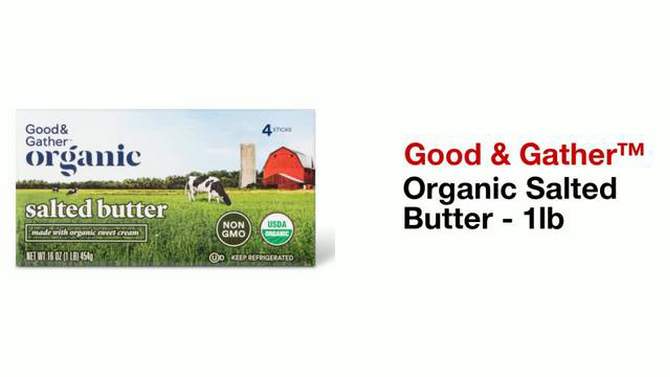 Organic Salted Butter - 1lb - Good & Gather&#8482;, 2 of 5, play video