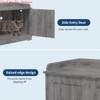 Cat Litter Box Enclosure Hidden Litter Box Cabinet w/ Wooden Barn Door, End Table Style Indoor Cat House Fits Most Litter Boxes - 4 of 4