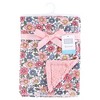Hudson Baby Girls Plush Blanket with Furry Binding and Back, Pink Blue Pretty Floral, One Size - 2 of 2