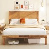 Infans Full Size Bed Frame w/Headboard Wooden Slats Support 9" Under-bed Storage Space - 4 of 4