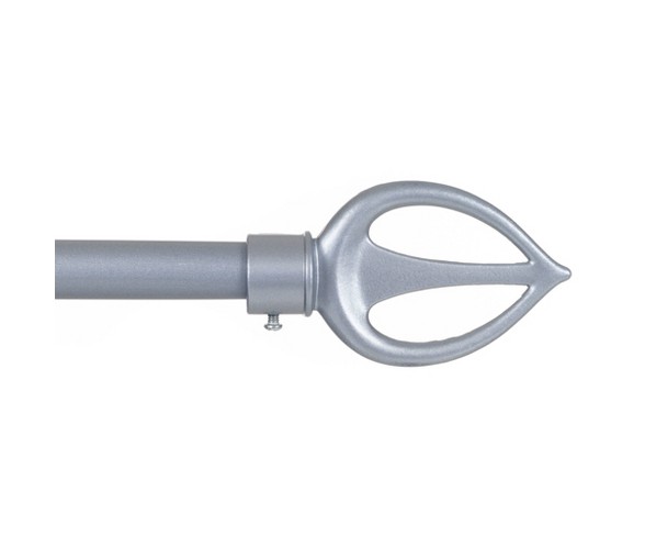 Yorkshire Home Spear Curtain Rod - Silver (48"-86")