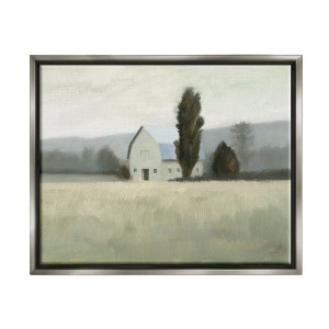 Stupell Industries Farmside Landscape White Barn Green Meadow - 1 of 4