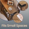 Farmhouse Style 2-Tier Side Table with Bottom Shelf, Compact End Table for Living Room & Bedroom, Nightstand for Small Spaces, Honey Brown - 2 of 4