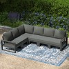WestinTrends Montara 6-Piece Outdoor L-Shaped Patio Corner Sectional Sofa Conversation Set - 2 of 4