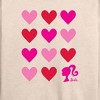 Women's - Barbie - Heart Grid Lightweight French Terry Wide Neck Long Sleeve Shirt - 2 of 4