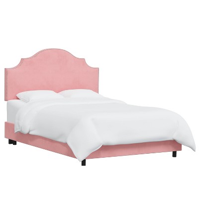 Full Kids' Nail Button Notched Bed Premier Light Pink - Skyline Furniture