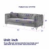 NicBex 82 Inch Chenille Pull Buckle Design Sofa Buttons Tufted With Copper Nail Decoration Armrest for Living Room,Office,Apartment,Black - 3 of 4
