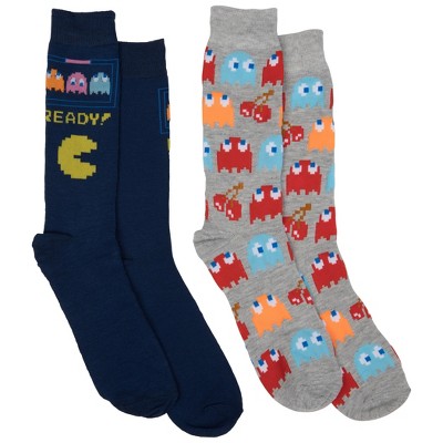 Adult Pac-Man Ready! 2-Pair Pack of Casual Crew Socks