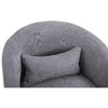 CAVINAS Fabric Swivel Chair, Accent Chair with Hidden 360° Swivel Base, Round Barrel Chair, Armchair for Living Room Bedroom - 4 of 4