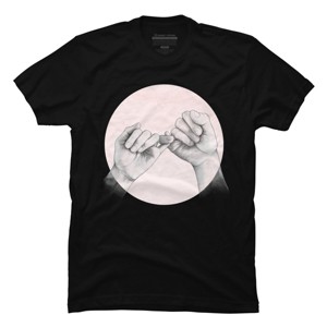 Men's Design By Humans pinky swear // hand study By lauragraves T-Shirt - 1 of 4