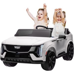 24V 2-Seater Licensed Cadillac Ride On Truck for Kids, Battery Powered Electric Car with Remote Control, Music, LED Lights - 1 of 4