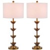 Lani Leaf Table Lamp (Set of 2) - 32 Inch Height - TBL4016 - Gold/White - Safavieh - 2 of 4