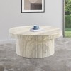 Meridian Furniture,Legatto Travertine Travertine Finish Concrete Coffee Table - 2 of 4