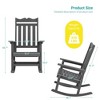 Sonkuki Patio Outdoor Adirondack Rocking Chair with Big Armrests, Weather Resistant, Easy Installation, Lawn and Backyard - 3 of 4