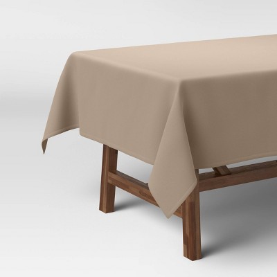 Photo 1 of 84&#34; x 60&#34; Solid Tablecloth Natural - Threshold&#8482;