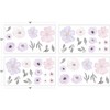 Sweet Jojo Designs Girl Wall Decal Stickers Art Nursery Décor Watercolor Floral Purple Pink and Grey 4pc - 3 of 3