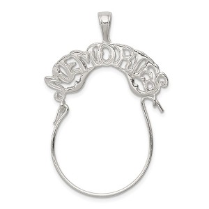 Black Bow Jewelry Sterling Silver Memories Charm Holder Pendant - 1 of 4