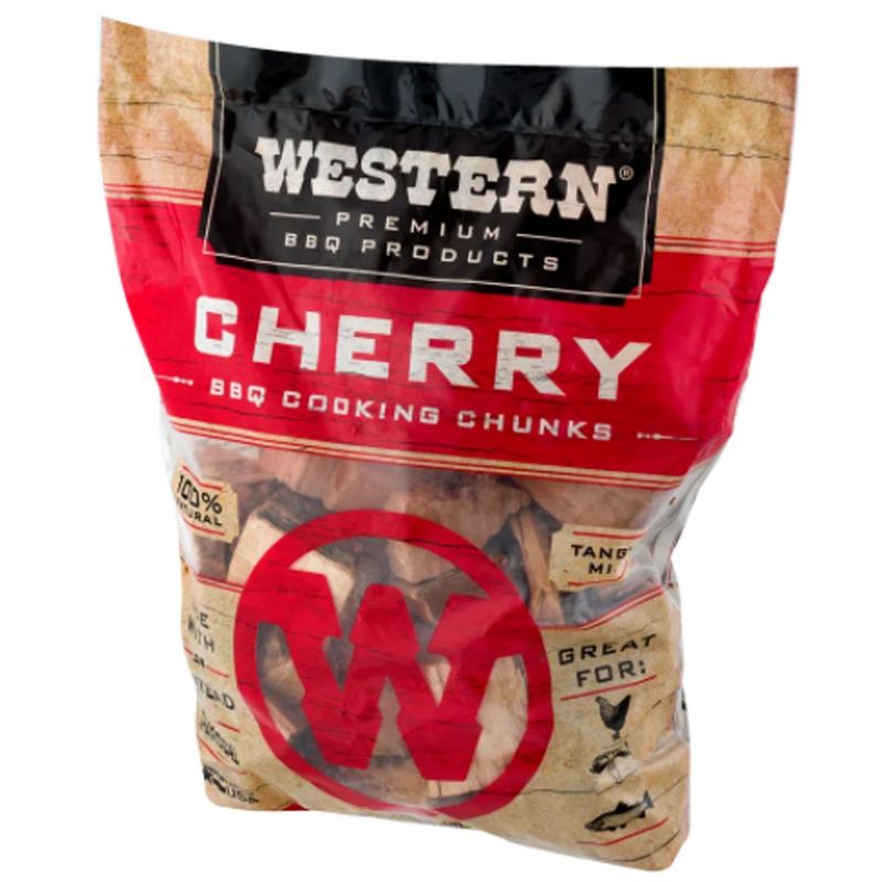 Western BBQ Smoking Barbecue Wood Grill Cooking Chunks, Cherry, 4 of 7