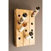Wood Wall Rack for Wine Bottles – 26" Tall Decorative Storage by Kalalou - 3 of 4