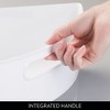 iDesign Set of 4 Lazy Susan 1/4 Wedge Bins with Handles - White - 4 of 4