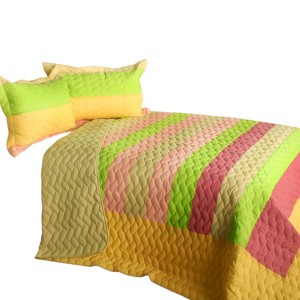 Slickblue Handmade Quilt Set, Reversible, Bedding Set, Timeless Style, Design 1/2, Full/Queen Size, 3 Piece - 1 of 4