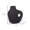 HomeRoots 12" Black Aluminum Modern Abstract Table Vase - 3 of 4