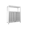 Okak Bamboo Bathroom Storage Cabinet with Open Storage and 2 Doors, Freestanding Cabinet for Bathroom, Living Room - 3 of 4