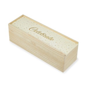 Twine Paulownia Bottle Wood Decorative Wine Box - 1 of 3