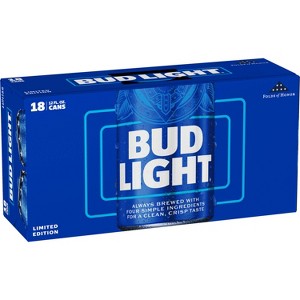 Bud Light American Lager Beer - 18pk/12 fl oz Cans - 1 of 4
