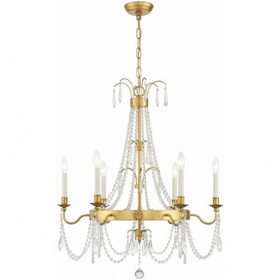 Crystorama Lighting Maizey 6 - Light Chandelier in  Antique Gold