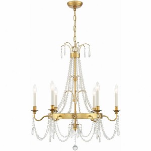 Crystorama Lighting Maizey 6 - Light Chandelier in  Antique Gold - 1 of 4