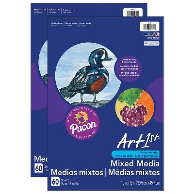 2pk 12" x 18" 60 Sheets/Pk Art1st Mixed Media Art Paper - Pacon