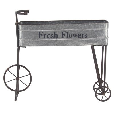 Iron and Aluminum Rectangular Farmhouse Bicycle Planter - Olivia & May