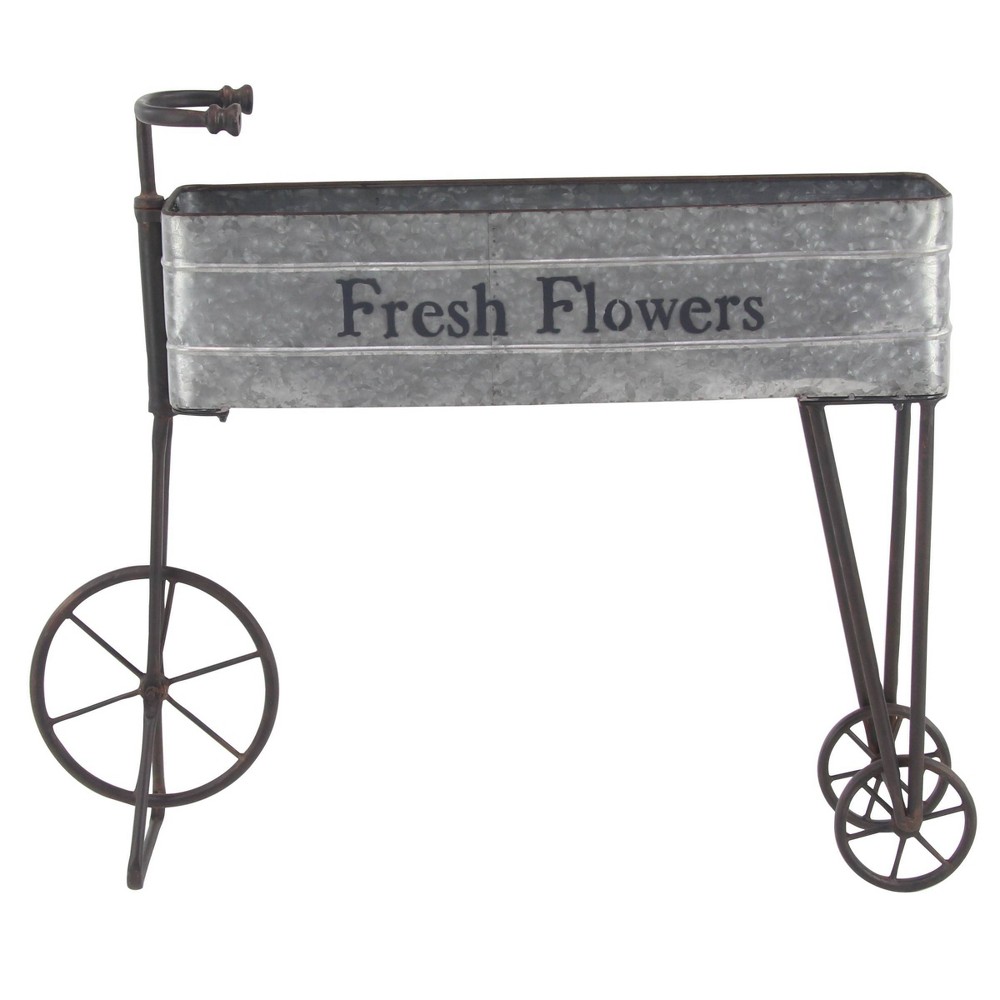 Photos - Plant Stand Olivia & May 42" Wide Farmhouse Bicycle Rectangular Metal Novelty Planter