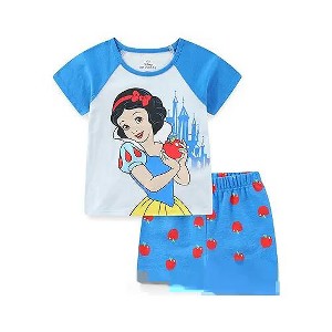 Disney Princess Snow White Girls Short Sleeve T-Shirt and French Terry Shorts Set for Toddler and Big Kids - 1 of 4