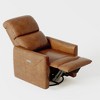 Power Recliner Chair Swivel Glider Upholstered Faux Leather Nursery Rocker Reclining Sofa Chair with Charging Port, Curved Armrests & Padded Backrest - 4 of 4