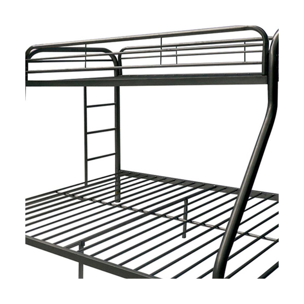 Acme Furniture 78"Twin/Full Bunk Bed Tritan Loft and Bunk Bed Black: Metal Frame, No Box Spring Needed - thumbnail 2