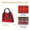 Signare USA Royal Stewart Tartan Red Convertible Top Handle Handbag - 3 of 4