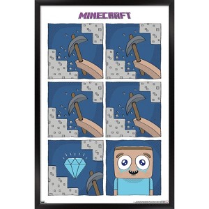 Trends International Minecraft - Simple Comic Steve Cry Framed Wall Poster Prints - 1 of 4