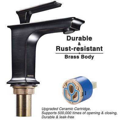 Oil Rubbed Bronze Single-Handle Bathroom Faucet with Brass Body