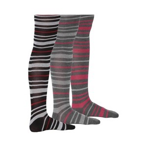 Isadora Paccini Womens 3 Pairs Striped Elegance Over The Knee High Socks - 1 of 4