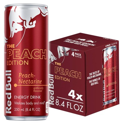 Red Bull Peach Nectarine Energy Drink - 4pk/8.4 fl oz Cans