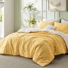 Bedsure | 2/3 Pcs Floral Printed Reversible Sage Green Comforter Set Queen Size Soft Designed Plants Pattern Bedding Set - 2 of 4