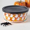 Anchor 7c Ghosts Food Storage Container: Glass Lid, Air Tight, Dishwasher-Safe, Halloween Theme, 7 Cup Capacity - 3 of 3