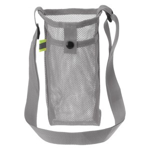 Unique Bargains Mesh Portable Adjustable Strap Water Bottle Bag for Sports - 1 of 4