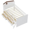 KIGFTSOD Twin Bed Frame with Storage 4 Drawers,Platform Twin Size Bed with Guardrail Headboard and Ladder - 4 of 4
